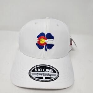 Black Clover Hat Baseball Cap Colorado Live Lucky Snapback One Size White NWT